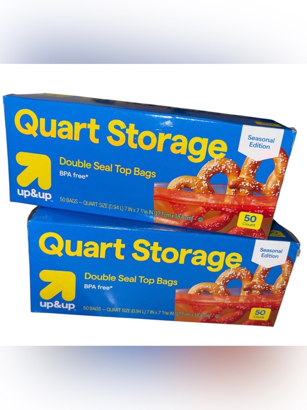 Quart Storage Double Seal Top Bags